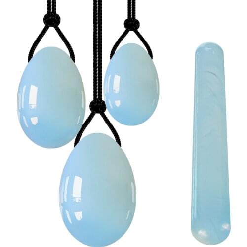 Drop Shipping Opal Kegel Ball Pelvic Floor Muscle Exercise Tool Natural Crystal Healing Stone Yoni Egg Yoni Wand Massage Balls