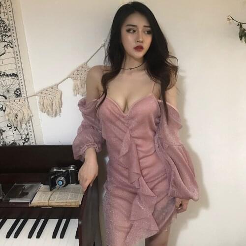 Sexy Lace One Piece Swimsuit Women Solid Swimwear Chiffon Long Sleeve Monokini Push Up Swim Suit Mesh Trikini Pleated Bath Suit