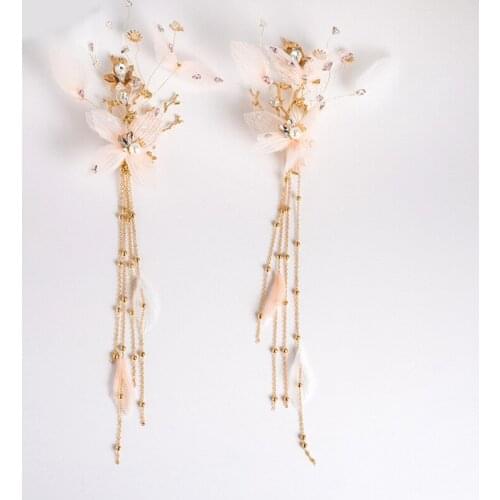 Net Crystal Pearl Hairpin Headdress Comb Back Comb Hair Accessories Bridal Wedding Hair Decoration BN