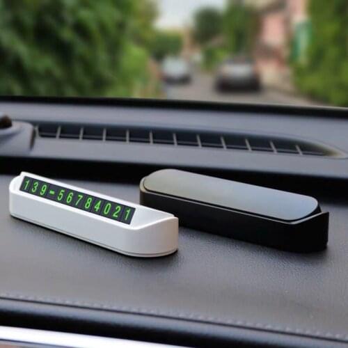 Car Temporary Parking Card Phone Number Card Plate Telephone Number Car Park Stop Automobile Accessories Car-styling 13x2.5cm