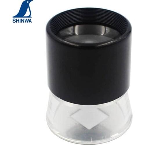 SHINWA Penguin High Magnification Magnifier with 0.2mm Division for Detailed Measurement 75571 T-2 28mm 10X