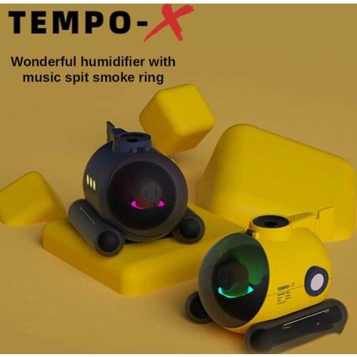 Tangbo No. 1 Air Humidifier Household Portable Small Desktop Spray Smoke Ring Music Small Submarine Toy Black Technology