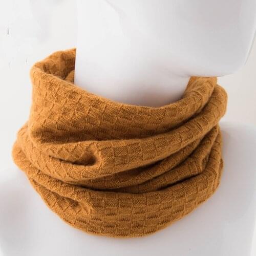 Women Cashmere collar men winter knitting warm woolen collar head protect cervical spine Korean Warm Soft Inifinity hood scarf