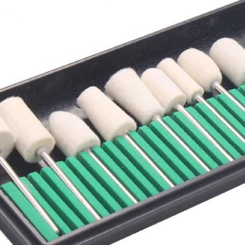 12Pcs/Set Nail Art Nail Drill Bit Set Removing Cuticle White Drill Bit Electric Manicure Milling Cutter Polishing Drill Accessor