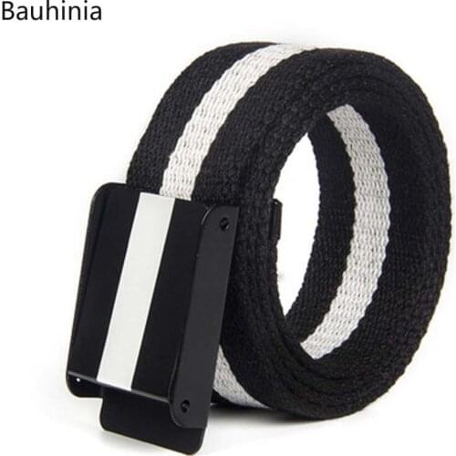 2021New 5*4cm Trendy Hot Style Casual Color Matching Canvas Belt Men And Women Korean Trousers Belt