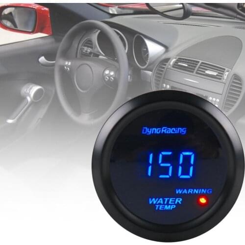 35% Hot Sales!!! Water Temperature Meter Digital 52mm Universal Water Temp Gauge with Sensor for 12V 4/6/8 Cylinders Gasoline Ve