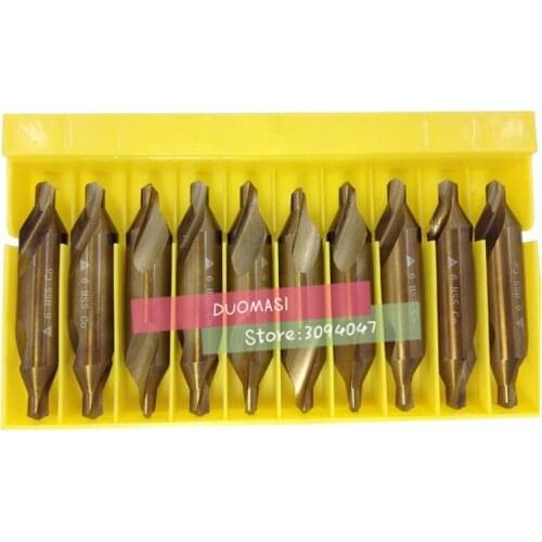 4.0*10mm petiole 10pcs/set HSS CO M35 60 degrees Containing cobalt spiral center drill Processing of stainless steel etc
