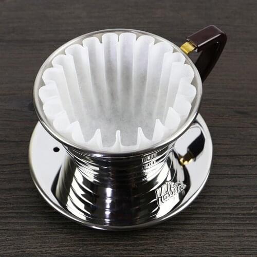 50/100pcs Basket Coffee Filters Paper for 1-2cups or 1-4cups Natural Unbleached Brown Biodegradable for Drip Coffee for Barista