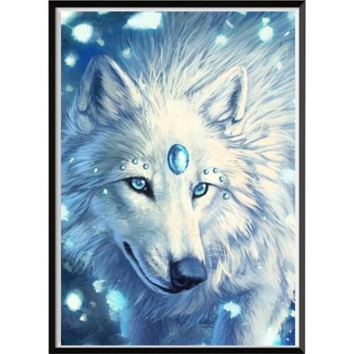 5D diamond painting full diamond DIY animal wolf cat leopard diamond embroidered handmade cross stitch paste diamond mosaic