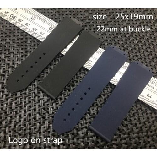 Watch accessorie Silicone Strap For Hublot Men Watchband 25*19mm 22mm buckle Belt Male Top Brand Watch Strap band Fusion series