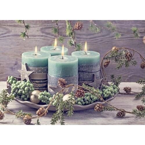 New arrival 5D DIY Diamond Painting wax candle Diamond Embroidery Sale scenery Square Round Drill Diamond Mosaic Art AA900