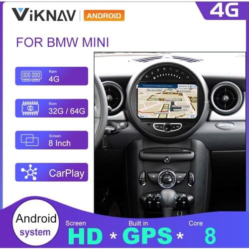 For BMW mini 2006-2009 2010 2011 2012 2013 Android 10 car radio car audio multimedia player stereo receiver GPS navigation FM