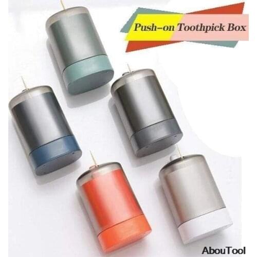 Automatic Pop-up Toothpick Box Portable Pop-up Toothpick Holder Container for Restaurant Kitchen Toothpicks Dispenser