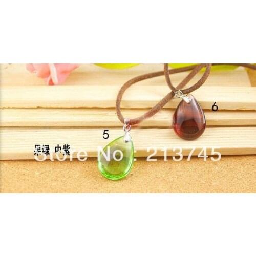 Freeshipping!! Fruit Green and Purple Gnlass Vial Pendants For Necklace Sweater Chain Fashion Jewelry assorted colors)