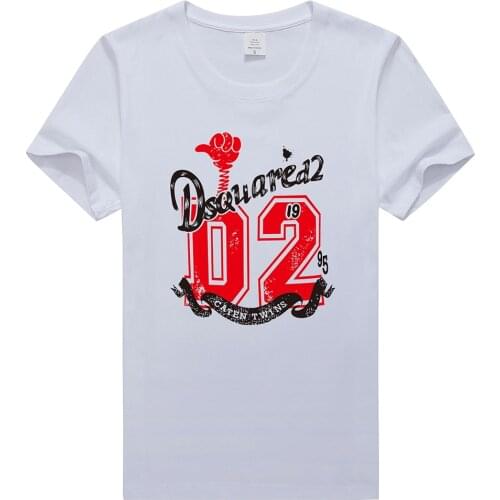 DSQ2 Brand summer Fashion cotton DSQ2 Letters High Quality T-shirt Mens womens T-shirt casual O-Neck T-shirt short sleeve tees
