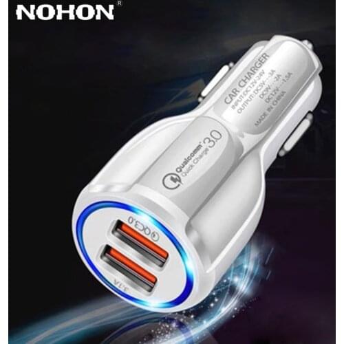 Quick Charge 3.0 USB Car Charger Dual USB Fast Charger 3.1A for Xiaomi mi 8 9 iPhone 12 11 Pro Max X XR 6 7 Mobile Phone Charge