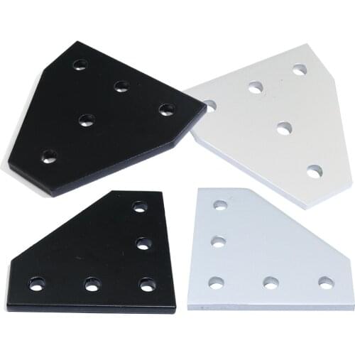 1 Piece 5 Holes 90 Degree 2020 3030 Series Joint Board Plate Corner Angle Bracket for 20S 30S Aluminum Extrusion Profile