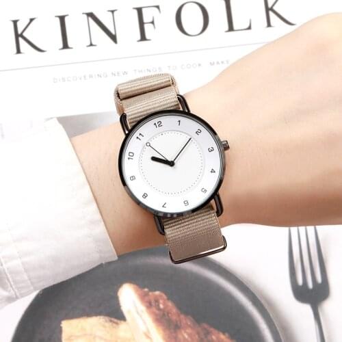 New Famous Brand Clock Creative Boys Girls Fashion Cool Canvas Quartz Watches Students Casual Men Women Nylon Strap Wrist Watch