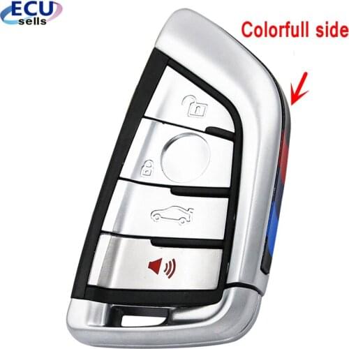 4B Smart Card Car Key Shell For BMW 1 2 7 Series X1 X5 X6 X5M X6M Auto Remote Key Cover Fob Insert Blade Colorfull / Black Side