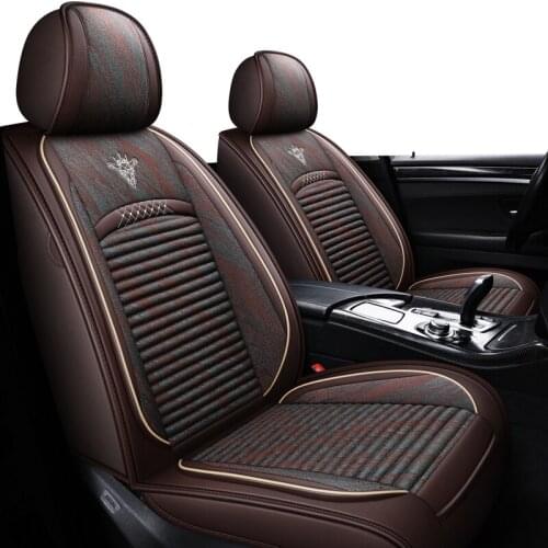 ZHOUSHENGLEE Linen Flax Car Seat Cover for BYD all models F0 F3 Surui SIRUI F6 G3 G5 G6 S6 M6 L3 S7 E6 E5 car accessories