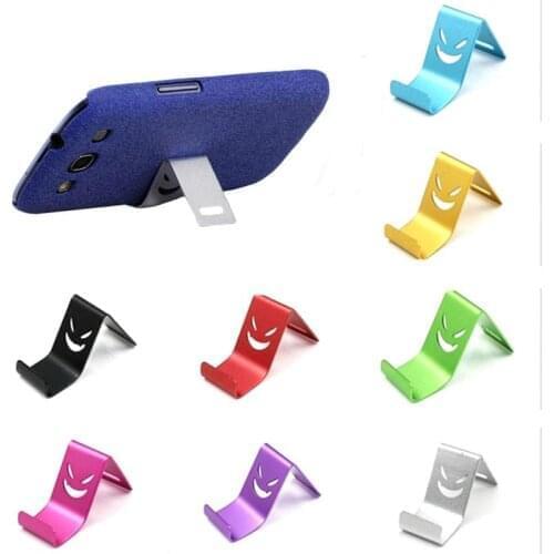 Phone Holder Smile Metal Cell Phone Holder Universal Phone Stander Cellphone Stand Bracket Random Color For All Phones