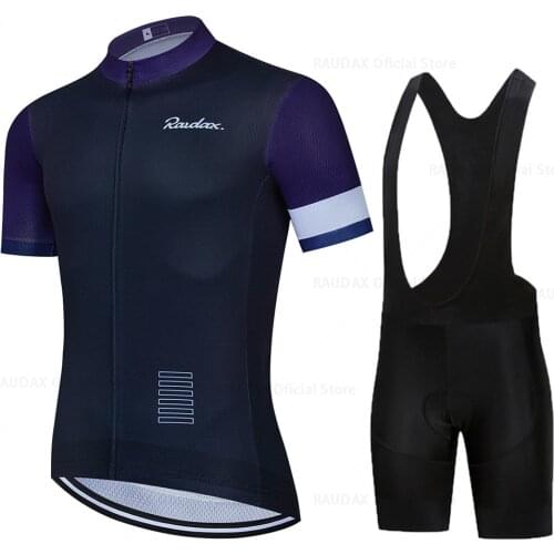 Cycling Jersey 2021 Pro Team Raudax Cycling Clothing 19D Mountain Bike Bib Shorts MEN Bike Jersey Set Ropa Ciclismo Hombre
