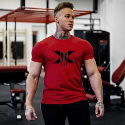 High quality Brand Men muscle T shirt bodybuilding fitness men tops cotton singlets Plus Big size Hip Hop TShirt Short Sleeve