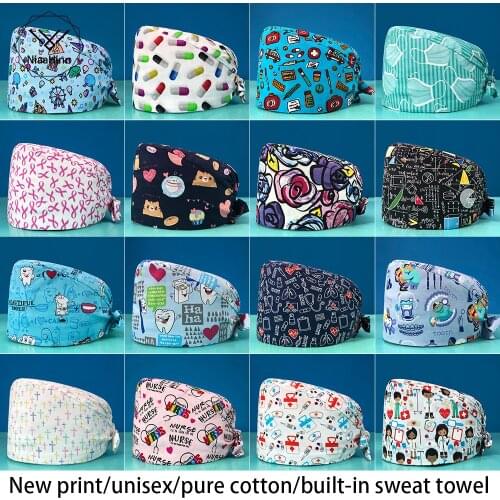 Surgicals cap Unisex surgical cap pharmacy nursing cap Dentist hatslaboratory pet shop doctor surgicals hat operating room hats