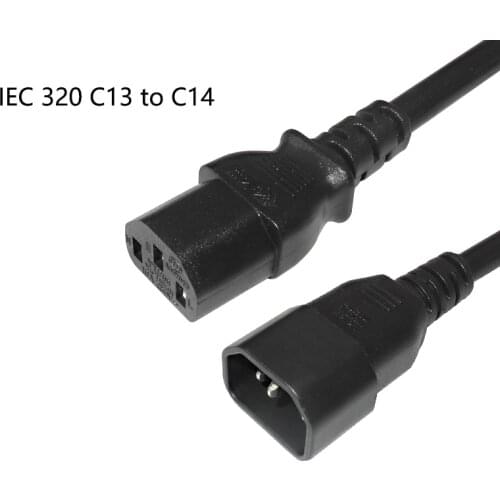 IEC 320 C13 to C14 PDU UPS Power Cable 1.5m 4m IEC C13 C14 Power Supply Cord For PC Computer Monitor PDU DMX DJ Stage Light
