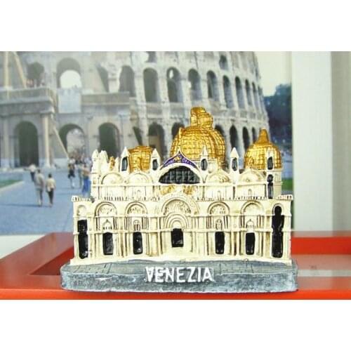Italian water city of Venice cathedral resin refrigerator