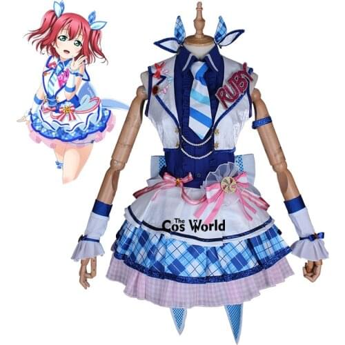 Love Live Sunshine Aqours Kurosawa Ruby After School Arcade Game Dress Uniform Outfit Anime Cosplay Costumes