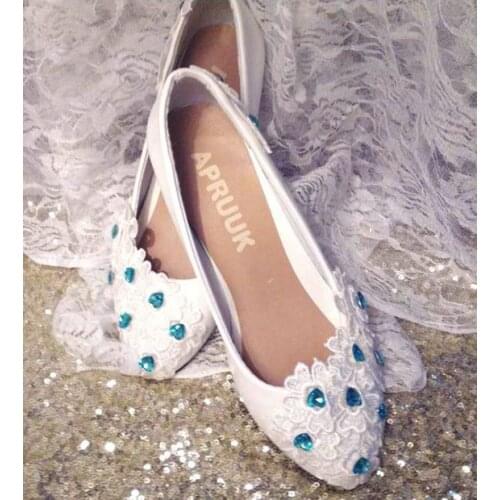 Sky blue crystal rhinestones brides wedding shoes woman new design weet romantic customized low high heel bridal bridesmaid shoe