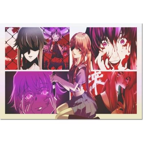 New Arrival Custom Mirai Nikki Poster Home Decoration Fashion Silk Fabric Wall Poster 27X40cm30X45cm