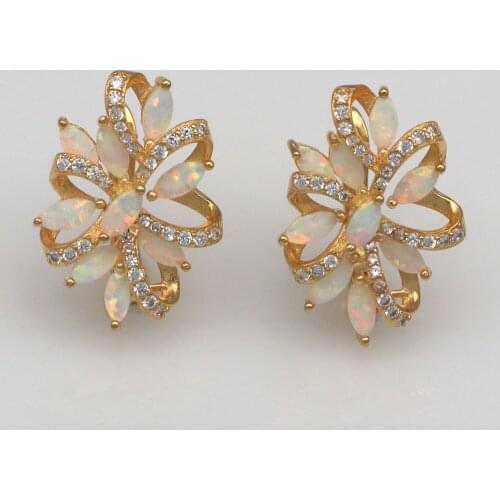 RH0071 2021 New Top Quality White Opal Petal Buckle Womens Jewelry Gift