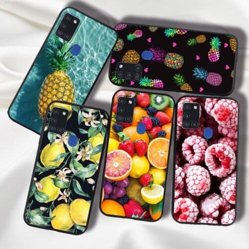 For Samsung Galaxy M31 M31S M30S A10 A10E A20 A30 A20E A21S M10 M11 M21 A11 A21 Case Cover Silicone TPU Soft Bumper Fruit Lemon