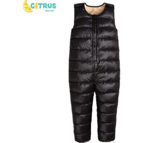 CITRUS Baby Boy Girl Braces Pants Winter Thickening Warm Zipper Trousers Children Warm Casual Clothing Fit 9-24M Baby