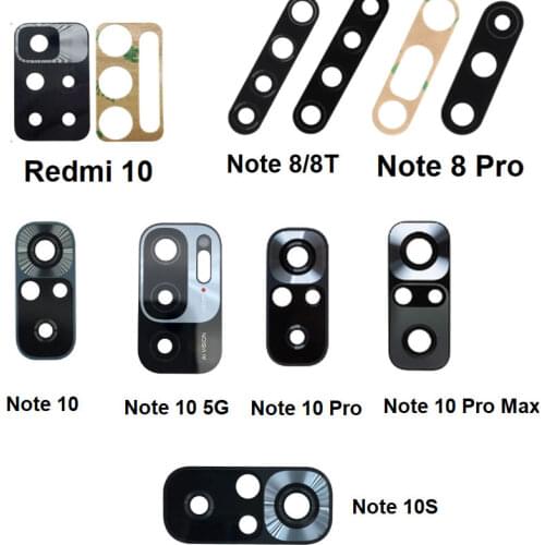 2/PCS New Back Rear Camera Glass Lens For Xiaomi Redmi Note 10 10S Pro Max 5G With Glue Sticker Adhesive 2021