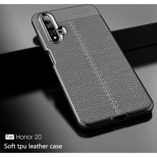Thin tpu phone case for huawei honor 20 soft silicone back cover for huawei honor 20pro leather protective case for honor v20