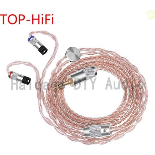 TOP-HiFi 3.5/2.5/4.4mm Balanced Copper Silver Plated Mixed Headphone Upgrade Cable For IE80 IE8 IE8I IE80S Headphones