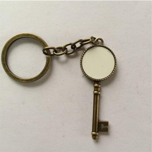Blank key chains for sublimation fashion retro women key ring jewelry thermal transfer printing customized supplies 20MM A3495