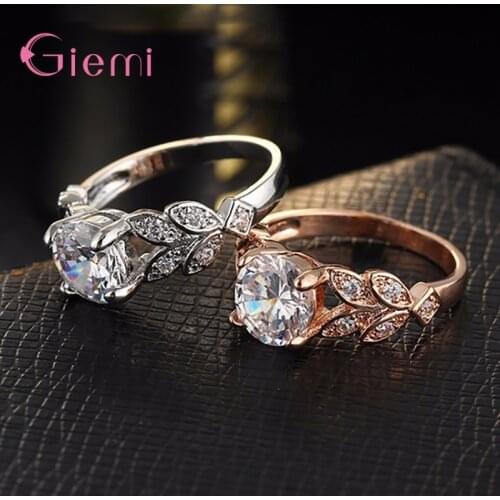 Free Shipping Genuine 925 Sterling Silver Rings With Sparkling Crystal Two Models For Choice Quite Nice Women Fashion Jewelry