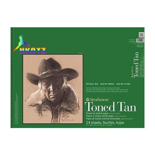 1sets American Strathmore Warm Brown Cool Grey Sketchbook Sketch Paper Black Cardboard Colored Pencil Charcoal Book