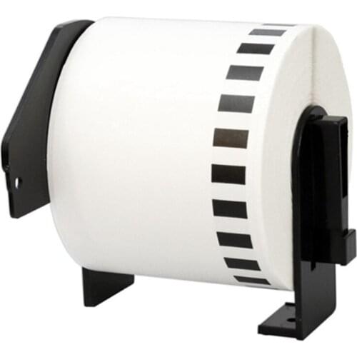 1 Roll Compatible for Brother DK22205 62mm x 30.48M Continuous White Length Paper Tape Labels with Refillable Cartridge