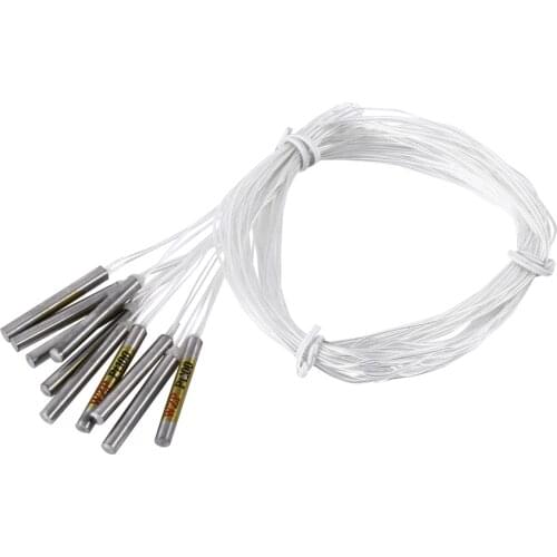 10pcs PT100 Waterproof Sensor Probe For Temperature Controller Waterproof Temperature Sensor Probe 4X30mmX50cm