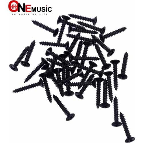 100pcs Music Screw 12mmx2mm for install Guitar Pickup Black Guitar tools guitar accessories