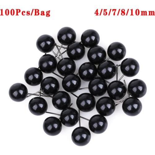 100Pcs/Bag 4/5/7/8/10mm Doll Black Glass Eyes Needle Felting For Bears Animals dolls Plush Toy Christmas Gift Baby Kids Toys