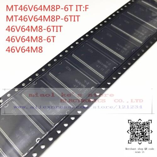 [2pcs~10pcs]100%New original; MT46V64M8P-6T IT:F MT46V64M8P-6TIT 46V64M8-6TIT 46V64M8 -6T IT IC DRAM 167MHz 512M PARALLEL 66TSOP