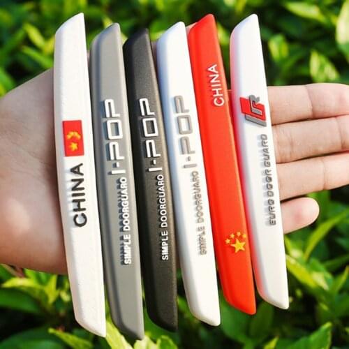 6 Pcs Car Side Door Edge Protector Protective Strip Scrape Guard Bumper Guards Handle Cover 3D Sticker Car Styling Emblem