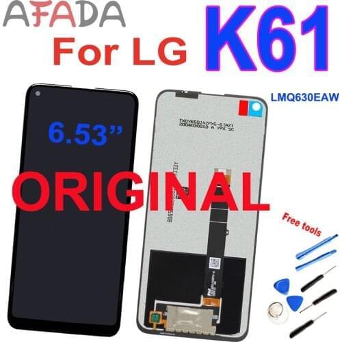 AAA+ Original 6.53'' LCD For LG K61 LCD Display Touch Screen Digitizer Assembly LMQ630EAW Replacement LM-Q630EAW Repair Parts