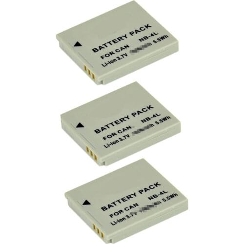 NB-4L, NB4L Battery for Canon IXUS 50 55 60 65 80 75 100 I20 110 115 120 130 IS 117 220 225 230 255 HS SD780 SD960